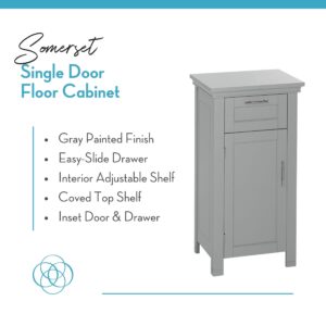 RiverRidge 06-076 Home Somerset Collection Single Door Floor Cabinet, Gray, No Size,Grey