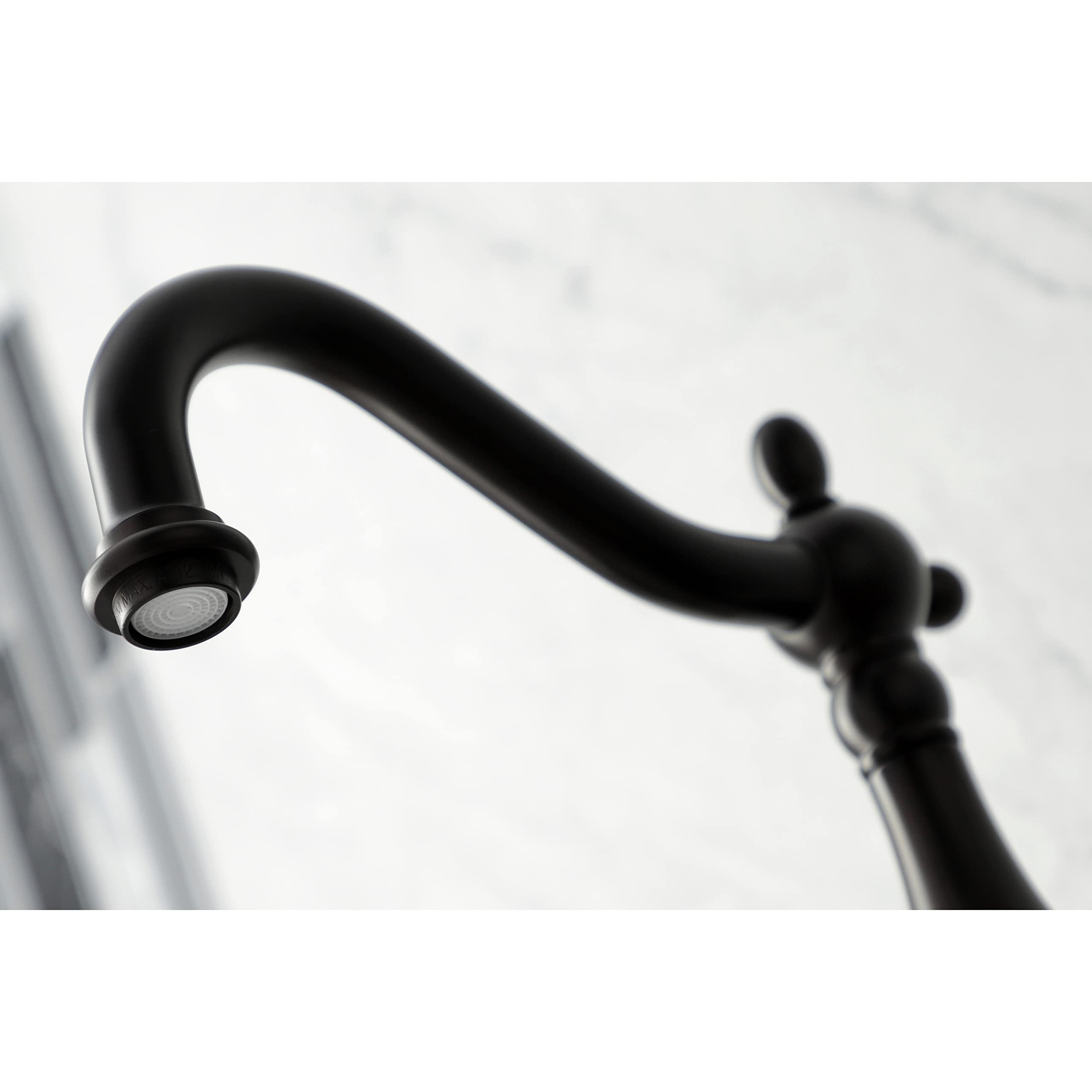 Kingston Brass KS1265AXBS Heritage Bridge Kitchen Faucet, Oil Rubbed Bronze