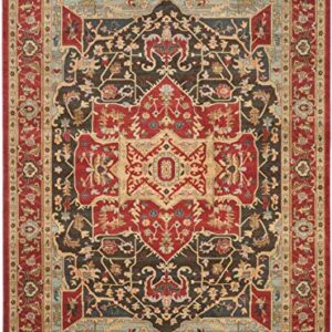 SAFAVIEH Mahal Collection Area Rug - 10' x 14', Red & Red, Traditional Oriental Design, Non-Shedding & Easy Care, Ideal for High Traffic Areas in Living Room, Bedroom (MAH625D)