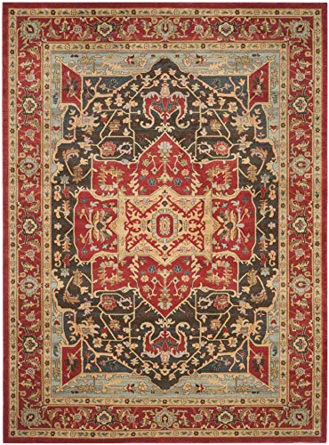 SAFAVIEH Mahal Collection Area Rug - 10' x 14', Red & Red, Traditional Oriental Design, Non-Shedding & Easy Care, Ideal for High Traffic Areas in Living Room, Bedroom (MAH625D)