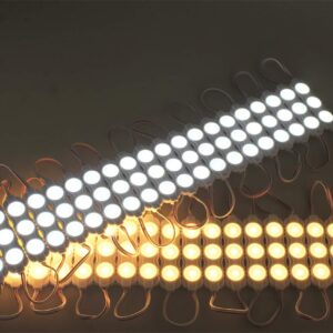 Rextin Super bright 200pcs New Model 2835 3 LED Module 120-150LM Per module Waterproof Decorative Light for Letter Sign Advertising Signs with Tape Adhesive Backside (White)