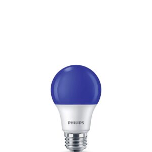 8W A19 Medium Base Non-Dimmable Blue LED Light Bulb