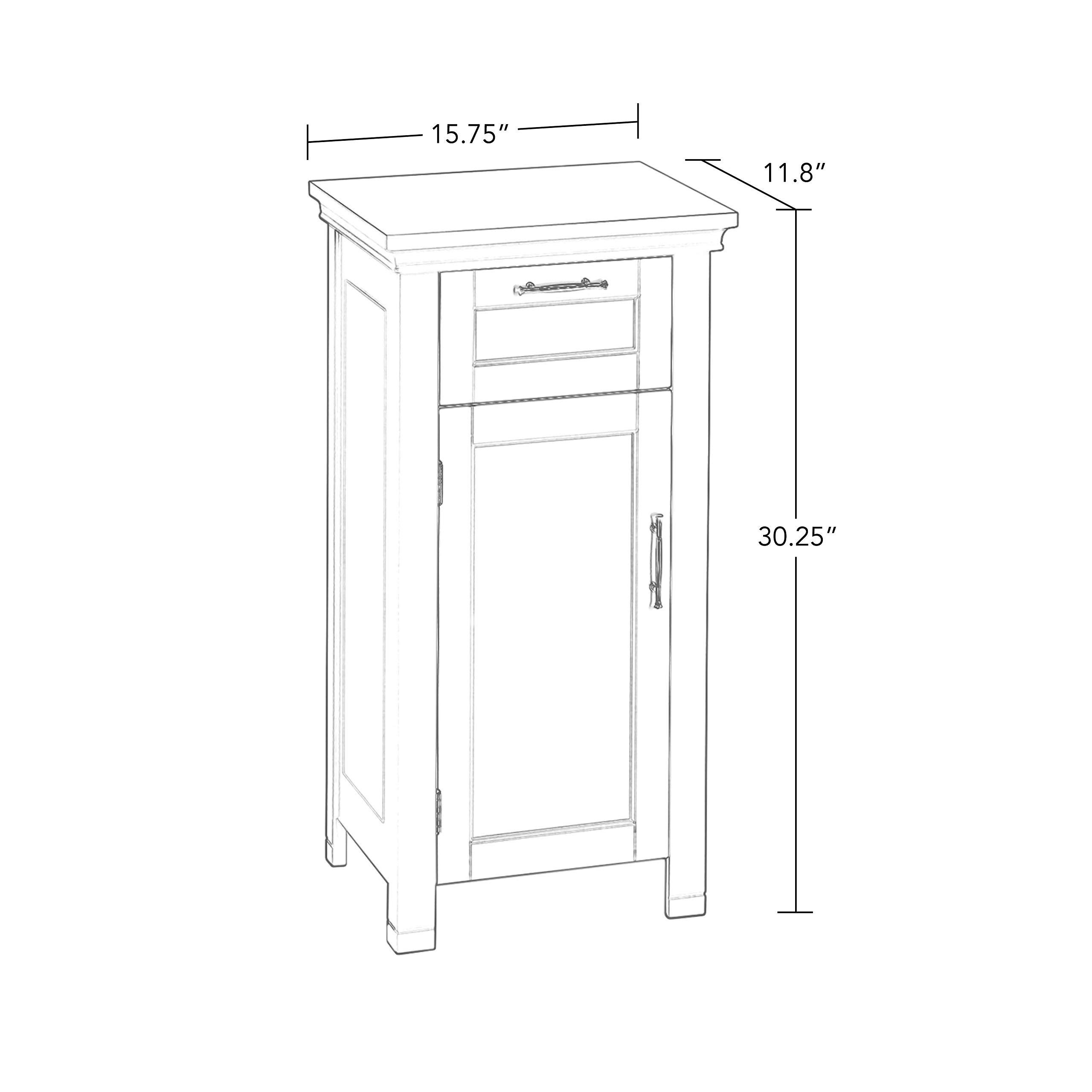 RiverRidge 06-076 Home Somerset Collection Single Door Floor Cabinet, Gray, No Size,Grey