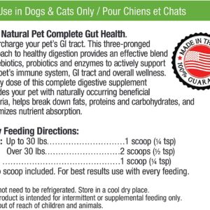 Only Natural Pet Complete Gut Health Complex - Probiotics & Digestive Enzyme Supplement for Dogs & Cats - Promotes Healthy Digestion, Immune System, Nutrient Absorption - Made in USA -3.5oz Powder