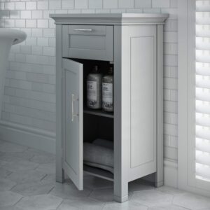 RiverRidge 06-076 Home Somerset Collection Single Door Floor Cabinet, Gray, No Size,Grey