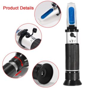 0-32% Brix Meter Refractometer,V-Resourcing Portable Hand Held Refractometer for Sugar Content Test