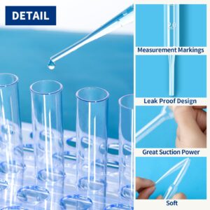 Teenitor 150PCS 3ML Plastic Transfer Pipettes Eye Dropper, Disposable Essential Oils Pipettes Dropper Makeup Tool Science and Lab