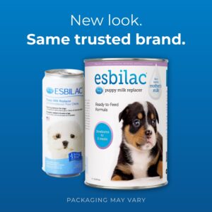 Pet-Ag Esbilac Puppy Milk Replacer Liquid - 11 oz, Pack of 4 - Ready-to-Feed Puppy Formula with Vitamins for Puppies Newborn to Six Weeks Old - Easy to Digest