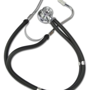 Lightning X Sprague Rappaport Style Dual Head Medical Stethoscope for EMT Nurse - Black