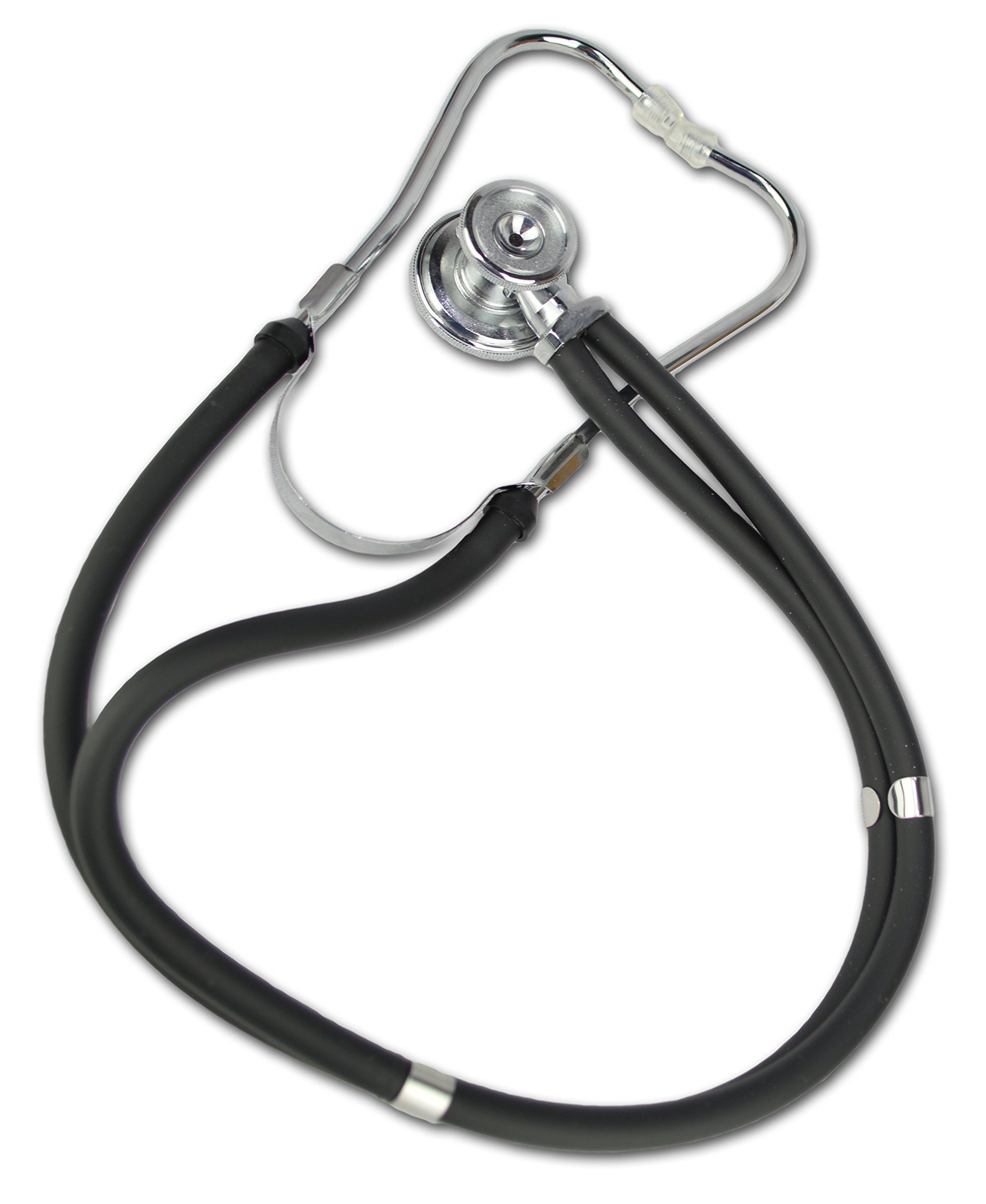 Lightning X Sprague Rappaport Style Dual Head Medical Stethoscope for EMT Nurse - Black