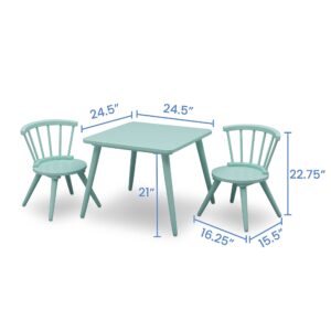 Delta Children Windsor 2 Chair, 3 Piece Set, Aqua