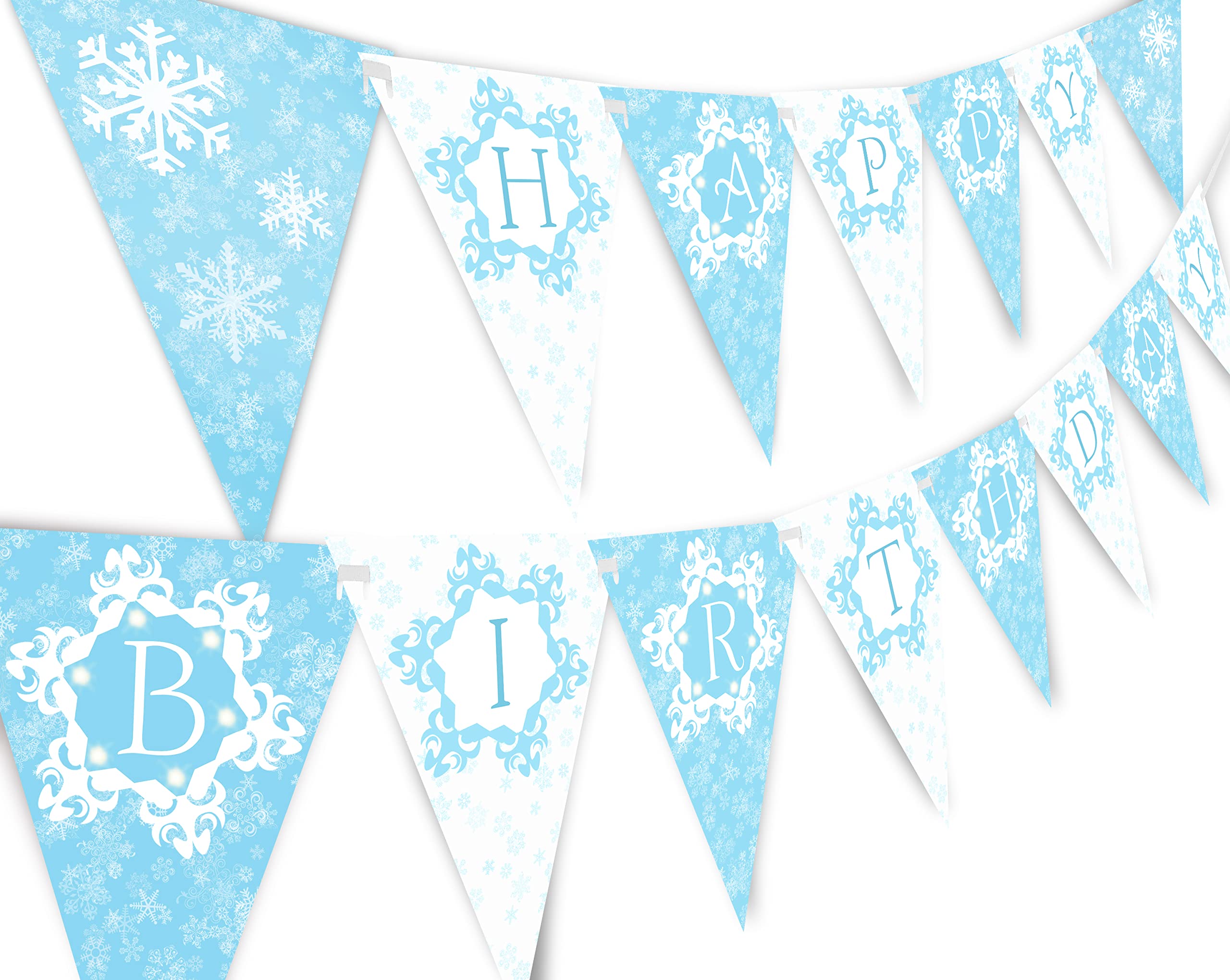 Snow Princess Birthday Banner - Winter Birthday Banner