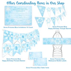 Snow Princess Birthday Banner - Winter Birthday Banner