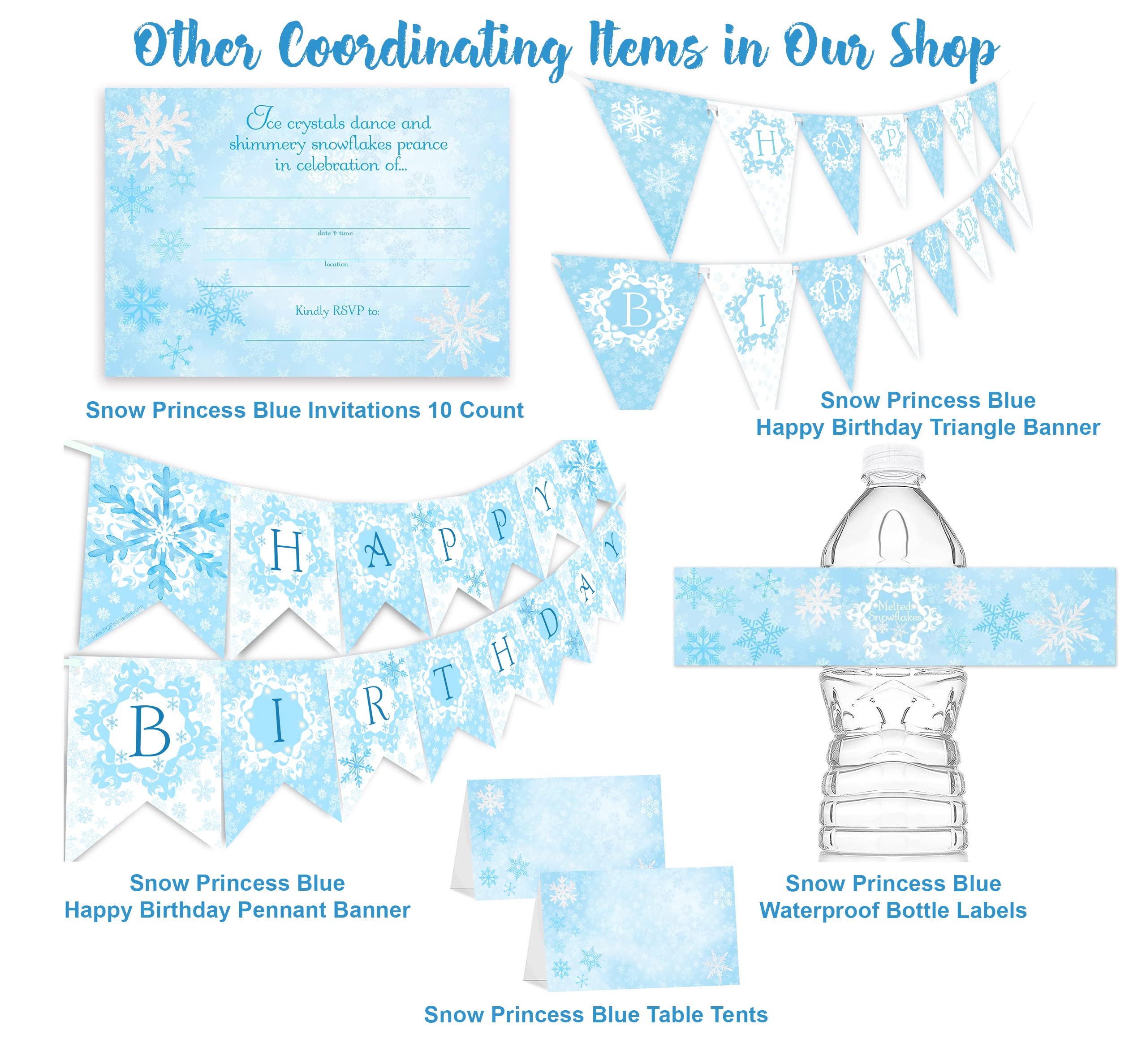 Snow Princess Birthday Banner - Winter Birthday Banner