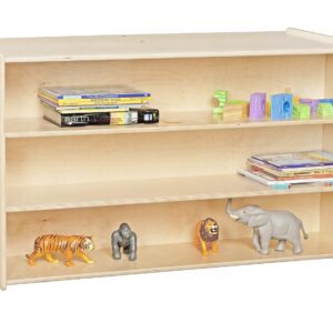 Contender Kids Dual Cubbie Storage Shelves, Pigeon Hole Shelving Montessori Shelves for Toddlers Cubbies for Classrooms, Toy Rack Organizer for Kids, 12 Translucent Trays,Natural,C16601