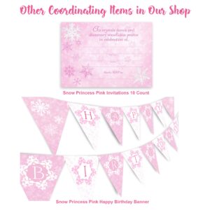 Snow Princess Birthday Banner - Winter Birthday Banner