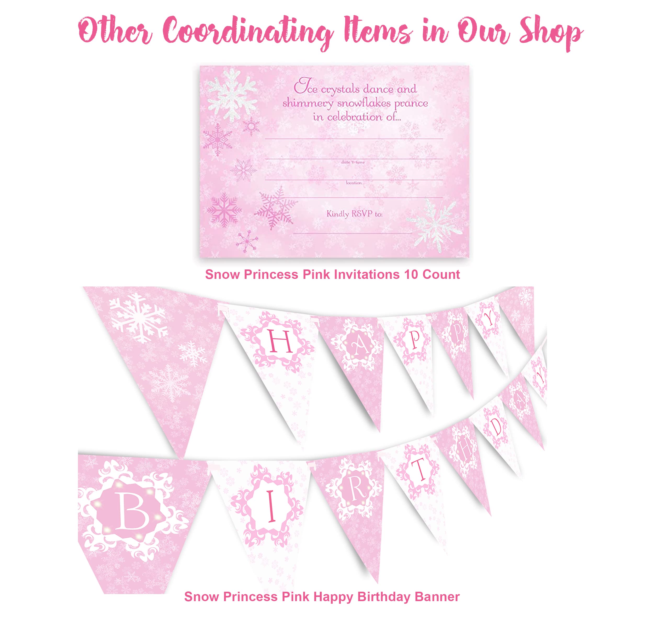 Snow Princess Birthday Banner - Winter Birthday Banner