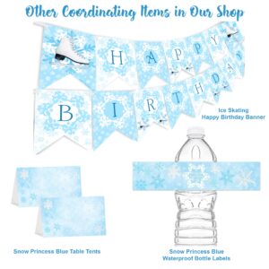 Snow Princess Birthday Banner - Winter Birthday Banner