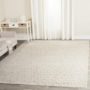 safavieh mirage collection area rug - 8' x 10', beige, handmade modern wool & viscose, ideal for high traffic areas in living room, bedroom (mir856a)