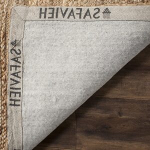 SAFAVIEH Natural Fiber Collection Accent Rug - 4' x 6', Natural, Handmade Farmhouse Jute, Ideal for High Traffic Areas in Entryway, Living Room, Bedroom (NF923A)