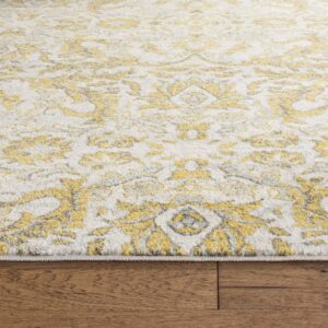 SAFAVIEH Evoke Collection Area Rug - 8' x 10', Ivory & Gold, Shabby Chic Oriental Design, Non-Shedding & Easy Care, Ideal for High Traffic Areas in Living Room, Bedroom (EVK238S)