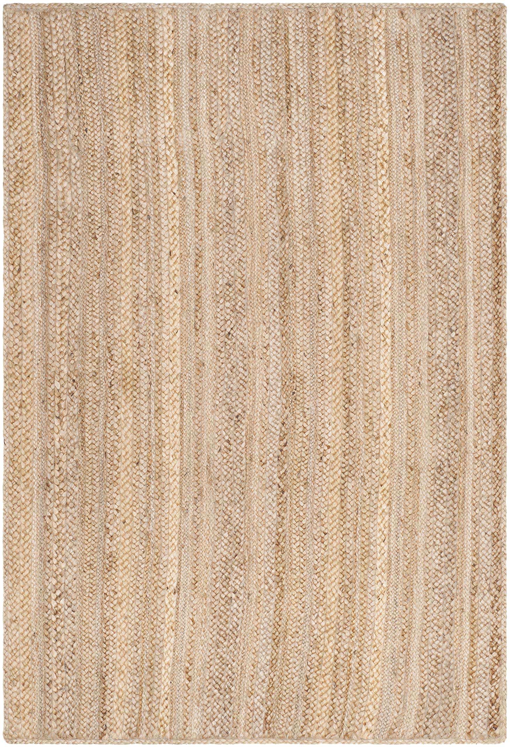 SAFAVIEH Natural Fiber Collection Accent Rug - 4' x 6', Natural, Handmade Farmhouse Jute, Ideal for High Traffic Areas in Entryway, Living Room, Bedroom (NF923A)