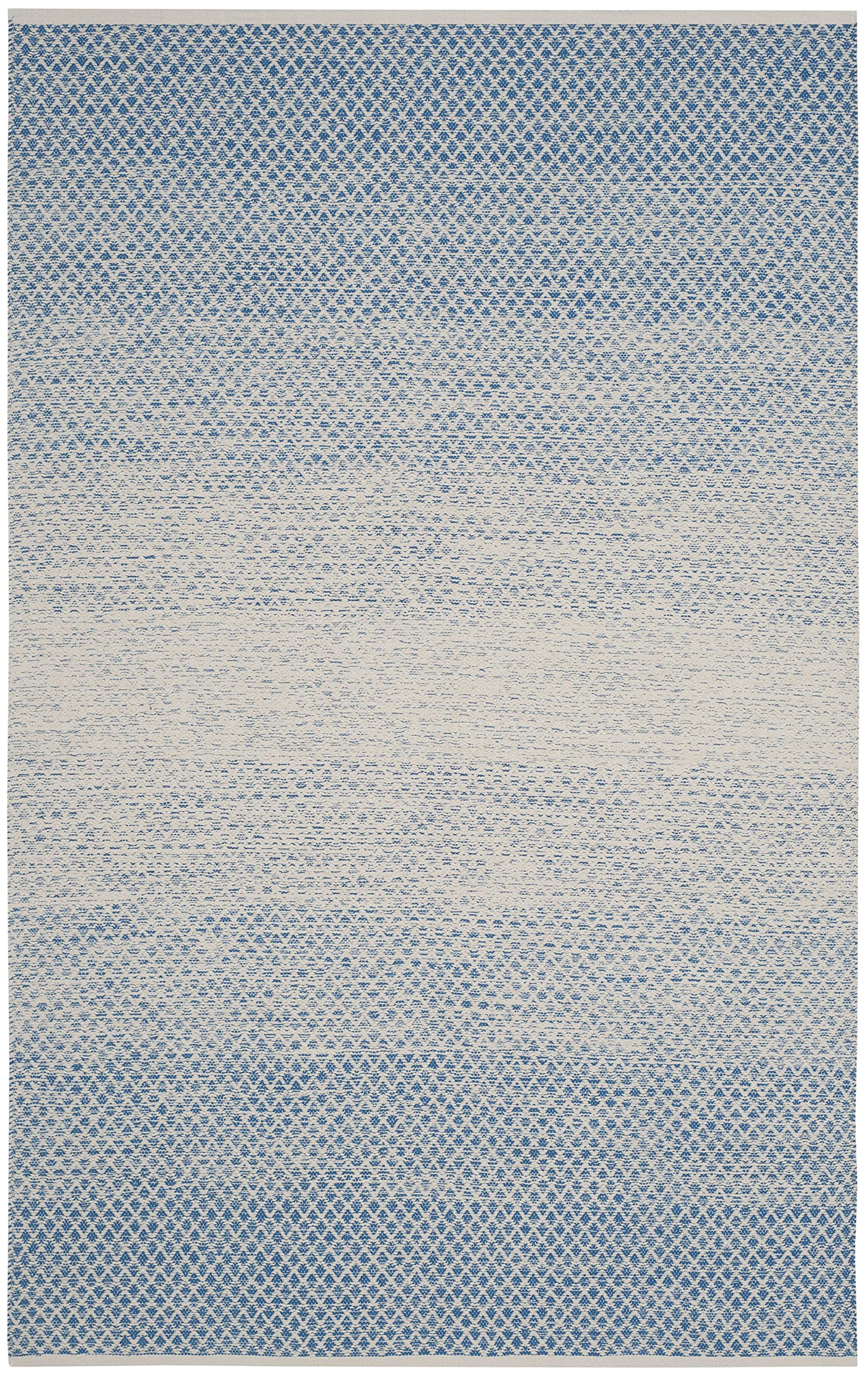 SAFAVIEH Montauk Collection Area Rug - 6' x 9', Blue & Ivory, Handmade Cotton, Ideal for High Traffic Areas in Living Room, Bedroom (MTK601B)