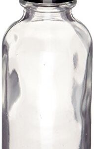 Premium Vials B25-24CL Boston Round Glass Bottle with Cap, 1 oz Capacity, Clear (Pack of 24)