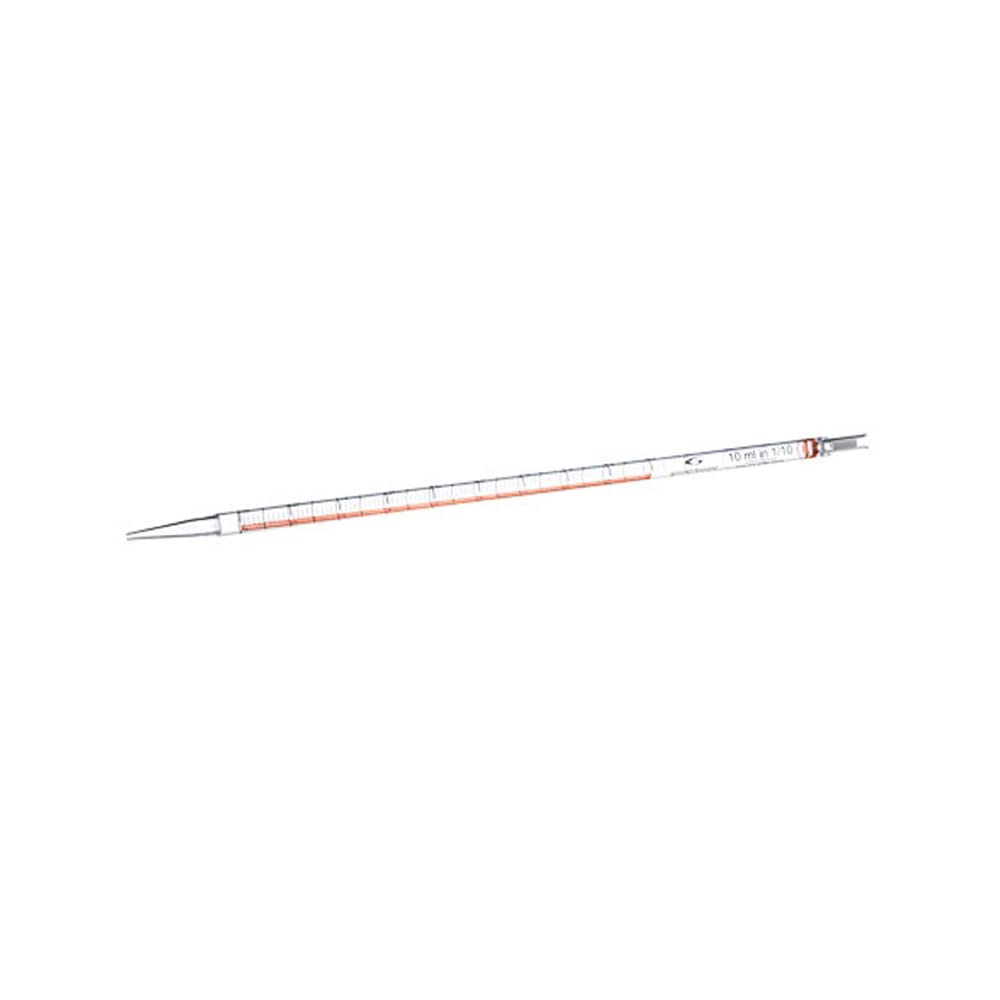 Greiner Bio-One 607180 CELLSTAR Polystyrene Serological Pipette, 10 mL Volume, Sterile, 1/10 Graduations, Orange Color Code, Paper/Plastic Single Wrapped (Pack of 200)