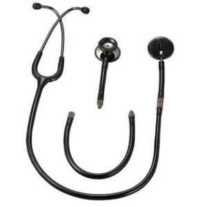 veterinary stethoscope with single & dual head chestpiece and extension tube by lane instrument