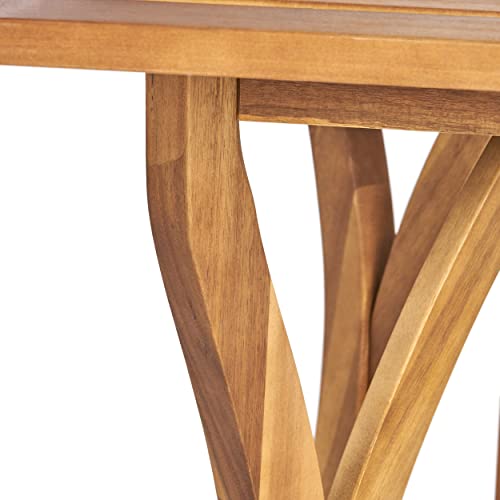 Christopher Knight Home Hermosa Acacia Wood Rectangular Table, Teak Finish