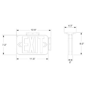 Progress Lighting PETPE-UR-30 LED Emergency Exit Sign