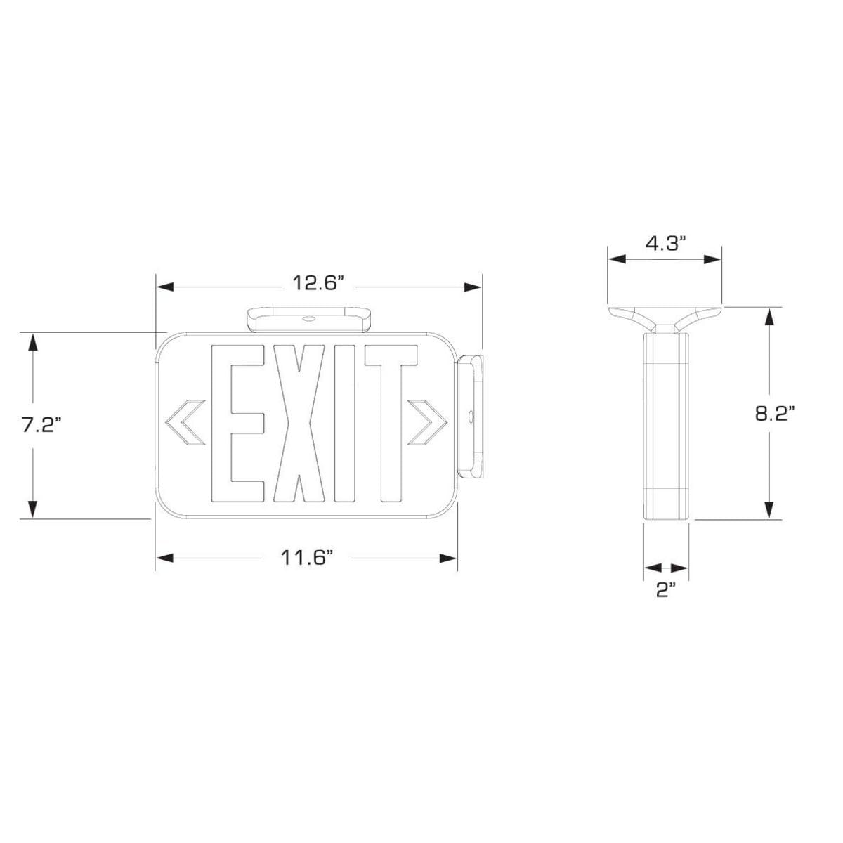 Progress Lighting PETPE-UR-30 LED Emergency Exit Sign