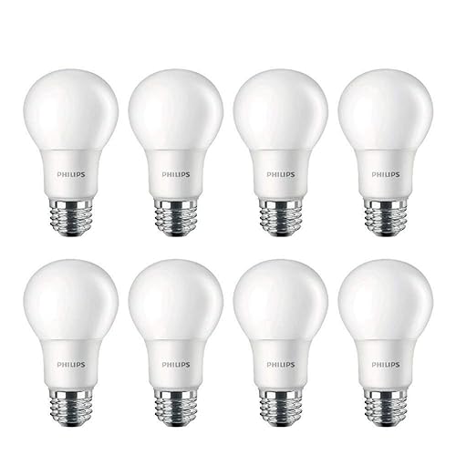 Philips LED High Lumen 100 Watt A19 Frosted Light Bulb Non-Dimmable, 1500 Lumen, Daylight (5000K), 13.5W=100W, E26 Base, 8-Pack