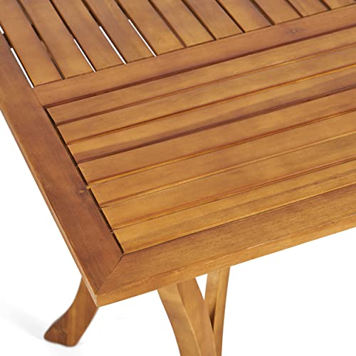 Christopher Knight Home Hermosa Acacia Wood Rectangular Table, Teak Finish