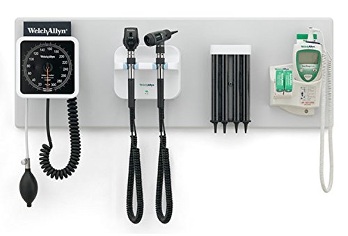 Welch Allyn 777 Green Series Integrated Wall Diagnostic System Complete with Wall Board, Blood Pressure, Thermometer, 2 Heads and Specula Dispenser