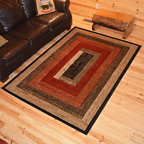 Rustic Lodge, Panel Area Rug, 26" W x 39" L, Multi 3783