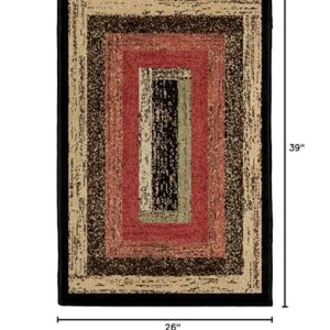 Rustic Lodge, Panel Area Rug, 26" W x 39" L, Multi 3783