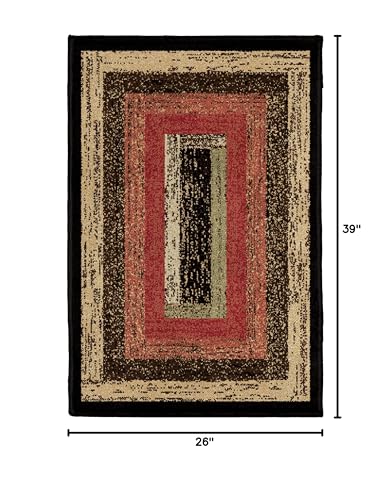 Rustic Lodge, Panel Area Rug, 26" W x 39" L, Multi 3783