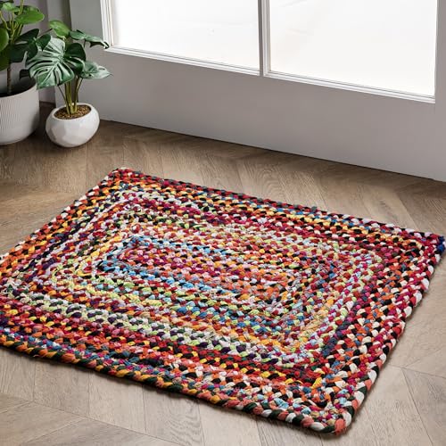 nuLOOM Tammara Bohemian Hand Braided Area Rug, 3x5, Multi