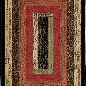 Rustic Lodge, Panel Area Rug, 26" W x 39" L, Multi 3783