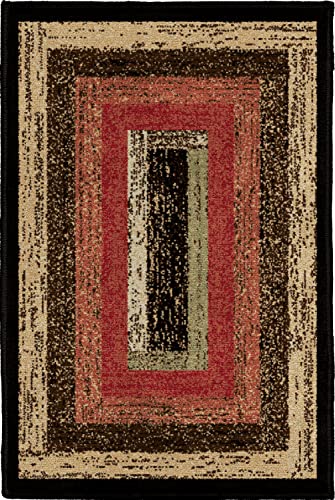 Rustic Lodge, Panel Area Rug, 26" W x 39" L, Multi 3783