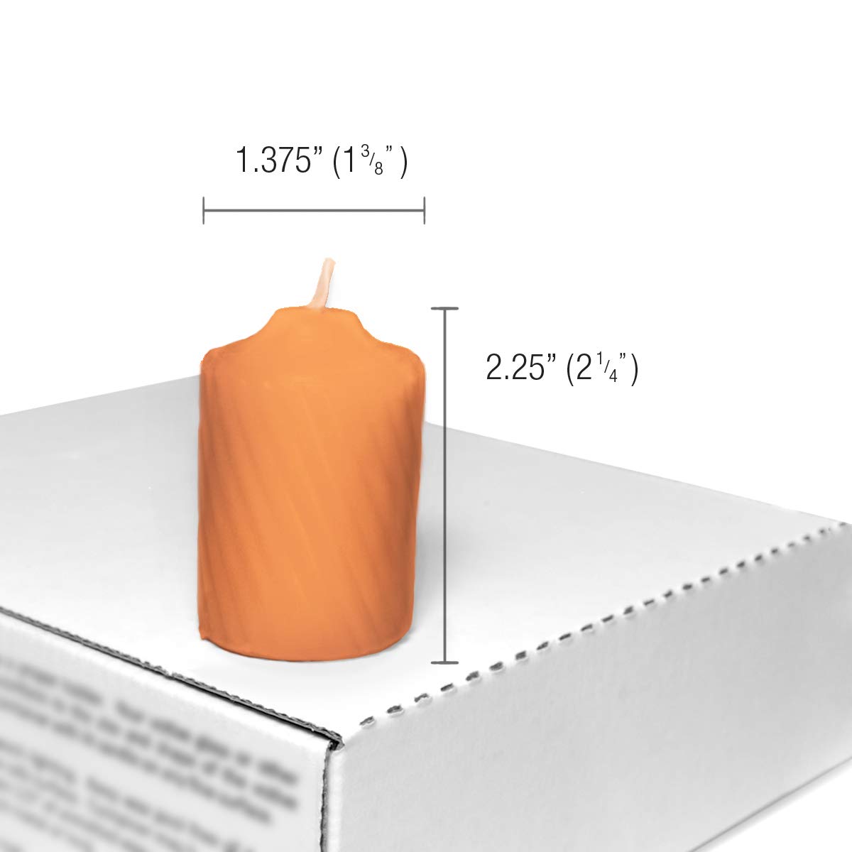 Orange Pumpkin Scented Votive Candles - 15 Hour Long Burn Time - Textured Finish - Box of 20