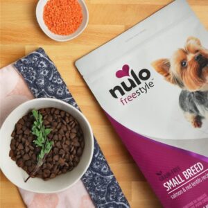 Nulo Grain Free Small Breed Dry Dog Food with BC30 Probiotic (Salmon and Red Lentils Recipe, 4.5lb Bag)