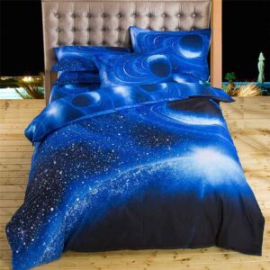 MZPRIDE 3D Mysterious Boundless Galaxy Starrying Night Bedding Sets Bedlinen Duvet/Quilt Cover Set Full