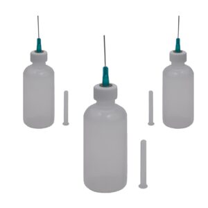 Plastic Precision Oiler/Oil Dispenser Bottle with 25 Gauge Blunt Needle (3 Pieces)