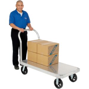 Platform Truck with Diamond Deck, Aluminum, 60 x 30, 2400 Lb. Cap.