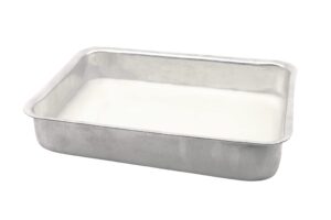 eisco dissection tray - aluminum with wax-lined bottom - 14.7" x 11.1" x 3"