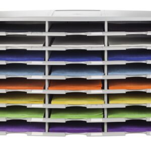 Storex 24 Compartment Literature Organizer, Gray