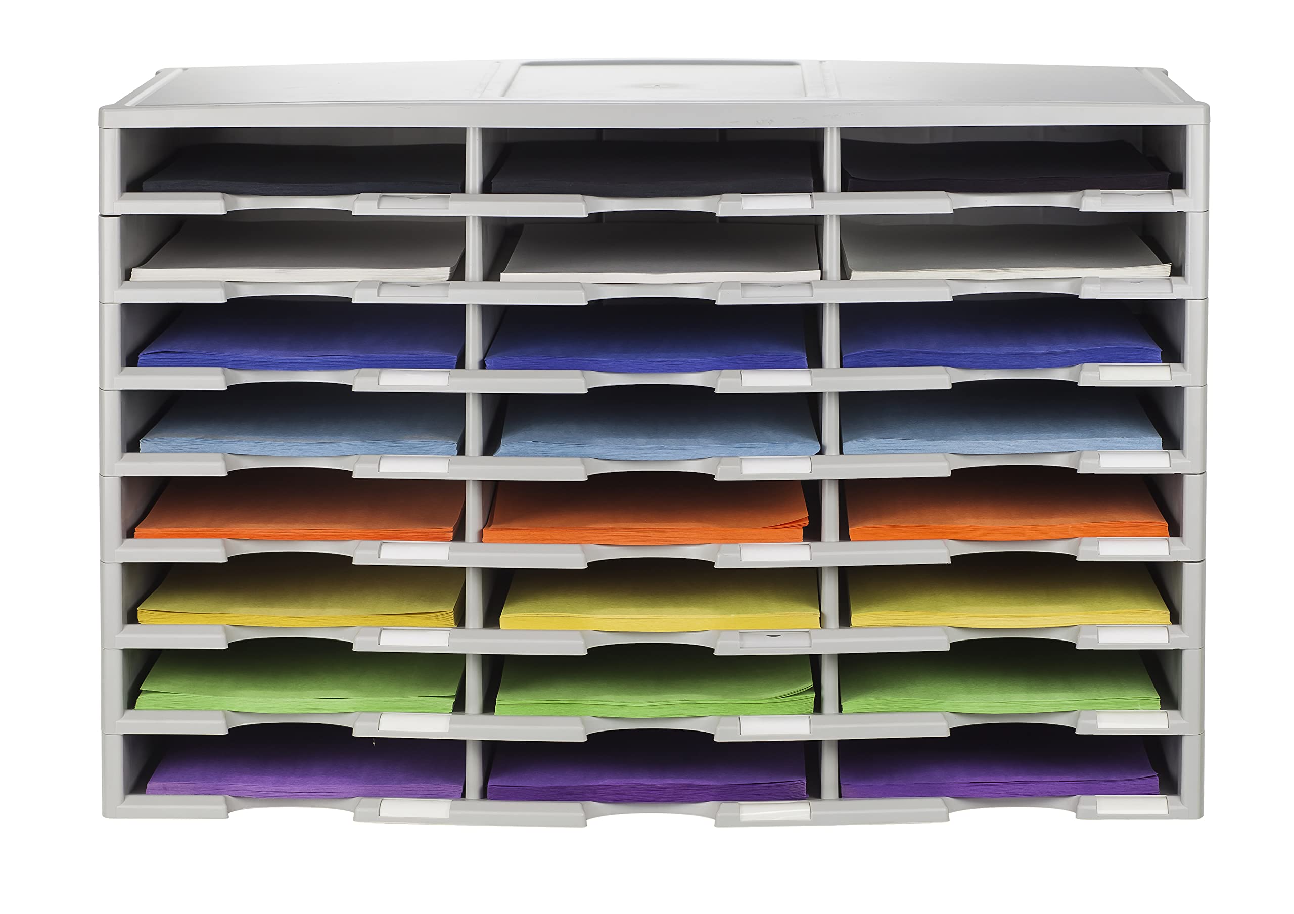 Storex 24 Compartment Literature Organizer, Gray